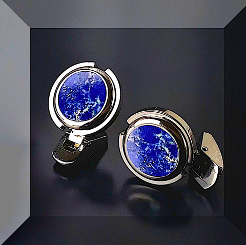 Lapis lazuli men's cuff links on sale