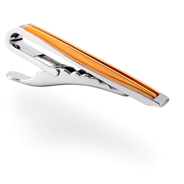 Raptor Metalica Silver Gold Tie Bar