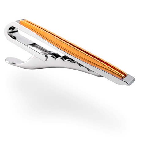 Raptor Metalica Silver Gold Tie Bar